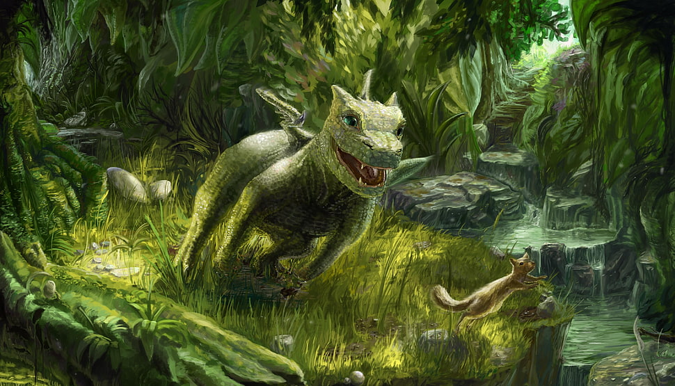animals painting HD wallpaper