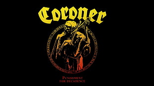 Coroner logo, Coroner, Punishment for Decadence, skeleton, skull HD wallpaper