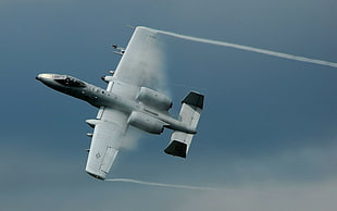 gray fighter jet, airplane, military, war, Fairchild Republic A-10 Thunderbolt II HD wallpaper