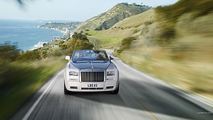 silver car, Rolls-Royce Phantom, car