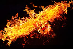 fire flame digital wallpaper