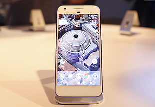 white dome concrete building smartphone photo screen grab