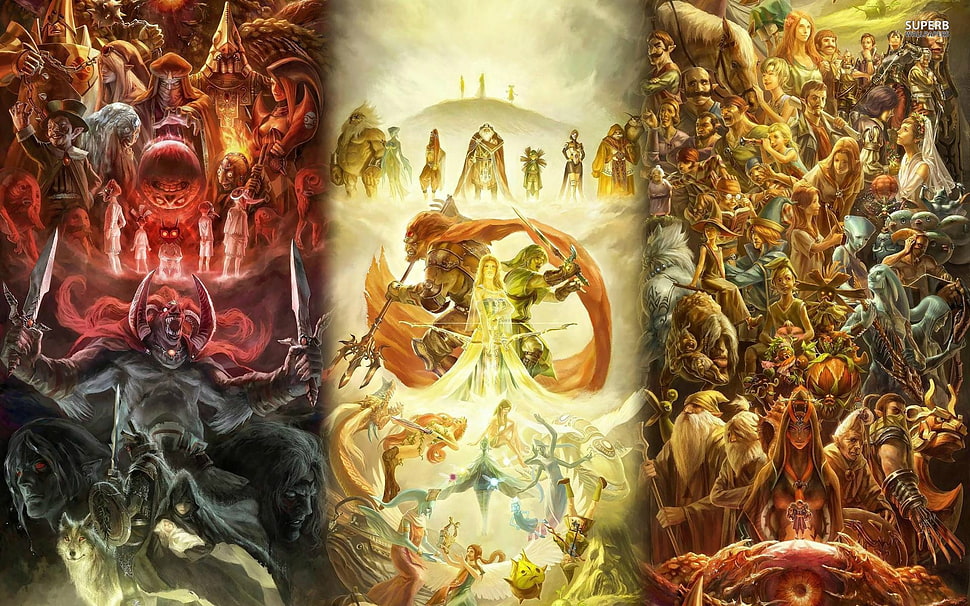 Fate GO, The Legend of Zelda, Link, collage, fantasy art HD wallpaper