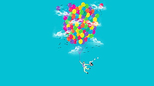 balloons illustration, balloon HD wallpaper