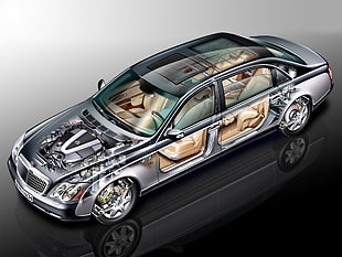 black car graphic illustration, engines, schematic, gears, engineering HD wallpaper