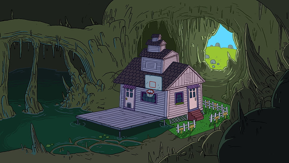 purple house cartoon character, Adventure Time HD wallpaper
