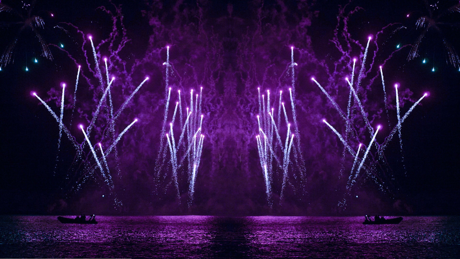 purple fireworks display, fireworks, purple, lightning