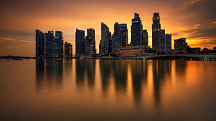 city skyline photo, city, Singapore