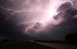 storm with lightning photo