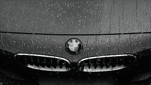 black BMW grille, Driveclub, BMW, rain, water drops