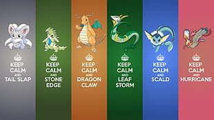 six assorted Pokemons