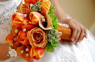 bouquet of orange flower