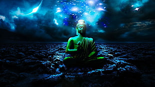Buddha digital wallpaper