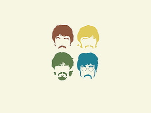 The Beatles popart painting, The Beatles, minimalism, music, artwork