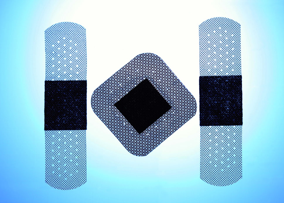 oval and square band aids HD wallpaper