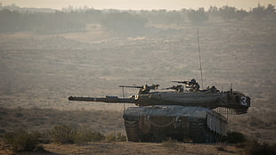 black battle tank, Merkava Mark IV, tank HD wallpaper