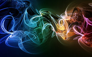 Smoke,  Shape,  Colorful,  Bunch HD wallpaper