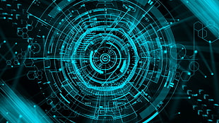 black and green desk fan, futuristic, tech, geometry HD wallpaper