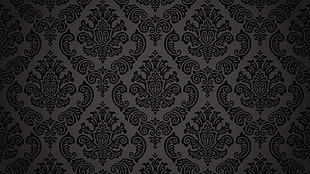white and black floral board, abstract, pattern, floral, dark background