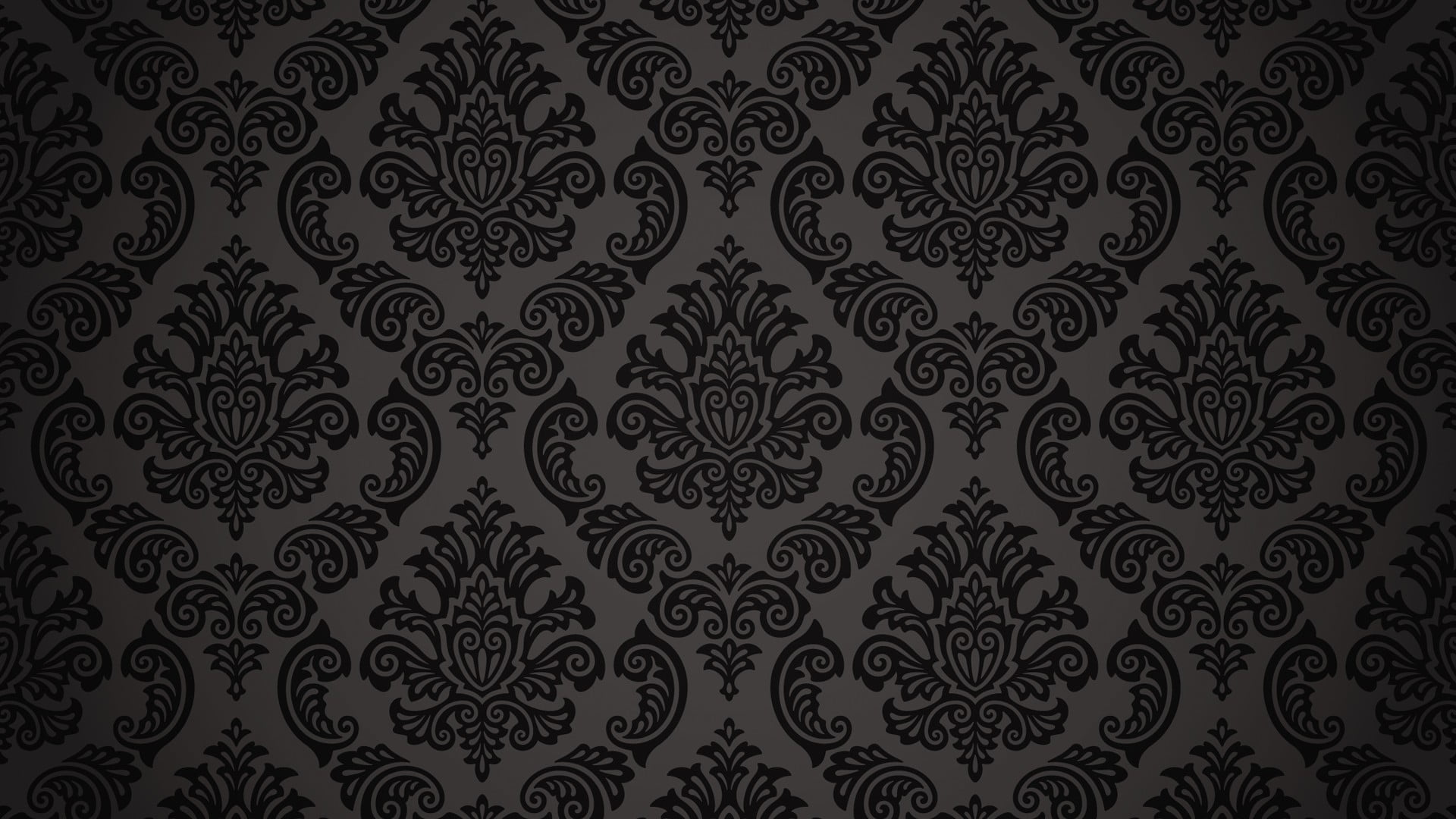 Black Floral Pattern Wallpaper