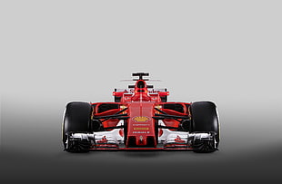 red and white Shell F1 car digital wallpaper