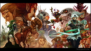 male holding sword digital wallpaper, The Legend of Zelda, Link, Ganondorf, Princess Zelda
