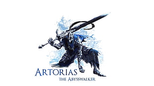 Artorias the Abysswalker digital wallpaper, Artorias, Dark Souls, video games, white background HD wallpaper