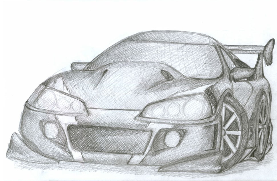 Wallpaper Sport Car Sketch - PIXERS.CO.NZ