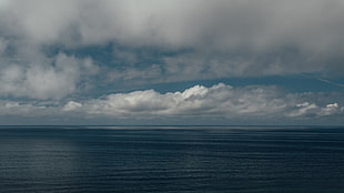 cloud formation, Sea, Clouds, Horizon