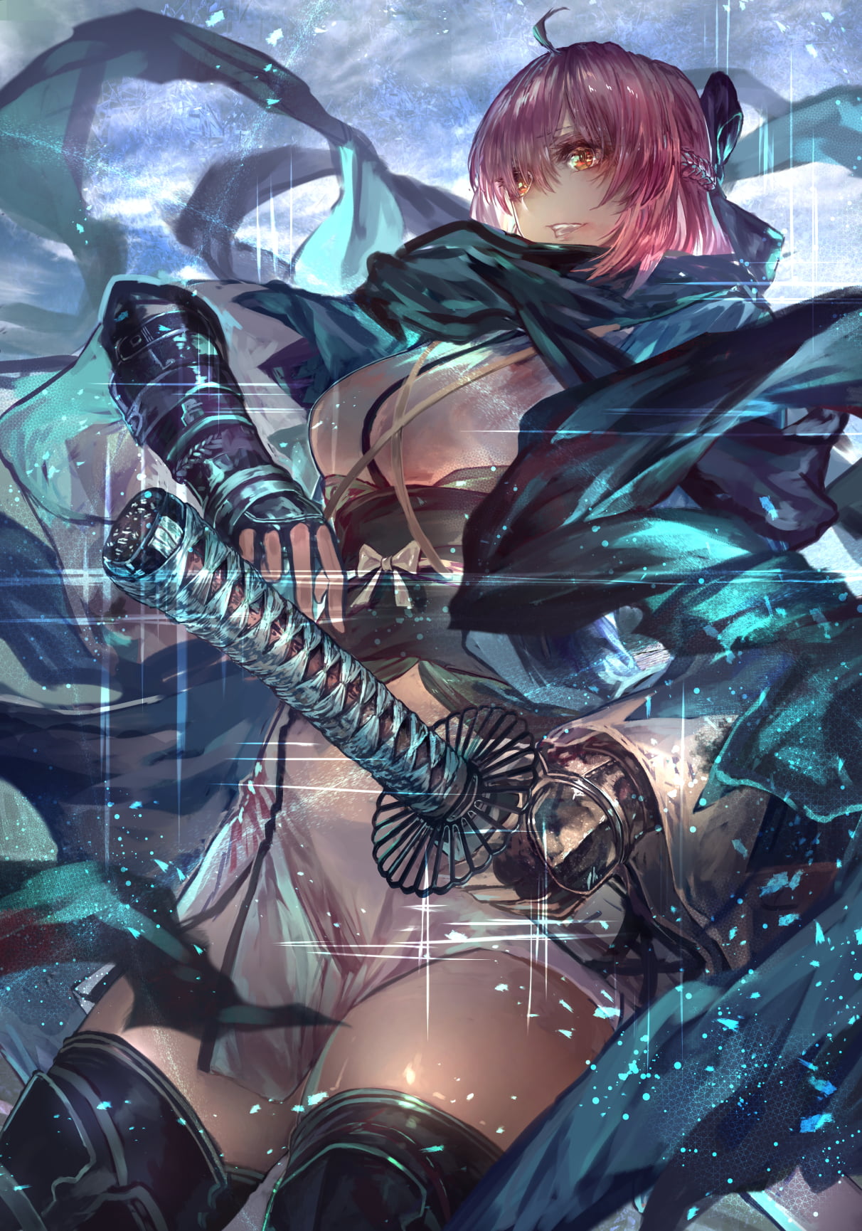 Pink Haired Female Anime Character Fate Series Fate Grand Order