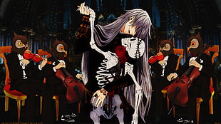 gray haired anime character illustration, Kuroshitsuji , Black Butler, Under Taker, anime