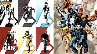Avengers cartoon collage, comics, The Avengers