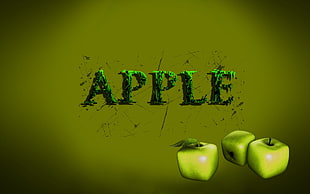 Green Apple digital wallpaper