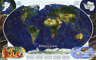 World Map wall decoration, map, Earth, geography, world map