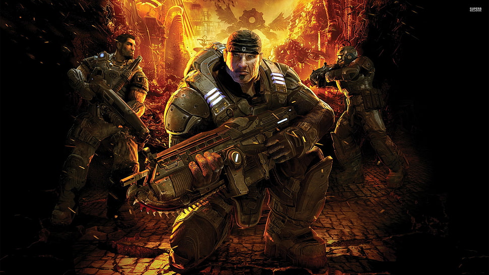 Metal Gear Solid game wallpaper, Gears of War, video games HD wallpaper