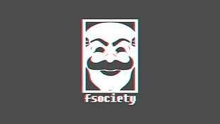 black and white Fsociety logo