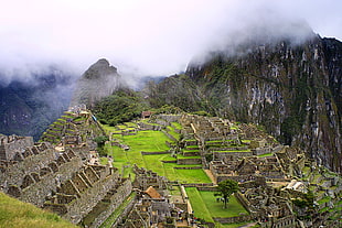 high angle photography of Machu Picchu during daytime HD wallpaper