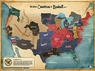 baseball countries map, USA, baseball, map, sport 