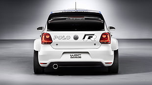 white Volkswagen Polo, car, Volkswagen, VW Polo WRC, rally cars HD wallpaper