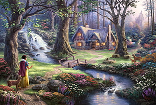 Snow White painting HD wallpaper