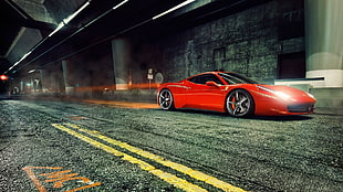 red Ferrari coupe concept, Ferrari 458, car