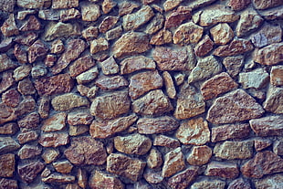 landscape photo of gray stone wall