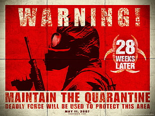 Biohazard Warning Maintain The Quarantine poster