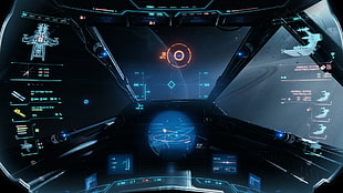 game application screenshot, space, Star Citizen, spaceship