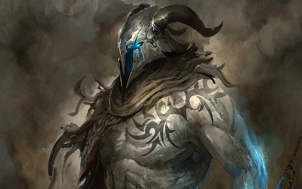 warrior digital wallpaper, fantasy art HD wallpaper