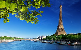 Eiffel Tower, Paris, Eiffel Tower, river HD wallpaper