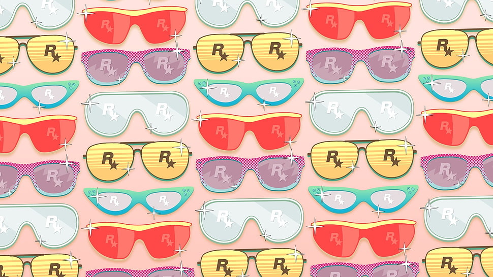photo of assorted-color of sunglasses illustration HD wallpaper