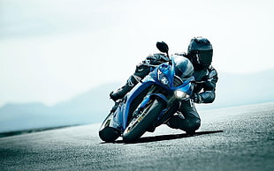 blue sports bike, motorcycle, Triumph Daytona