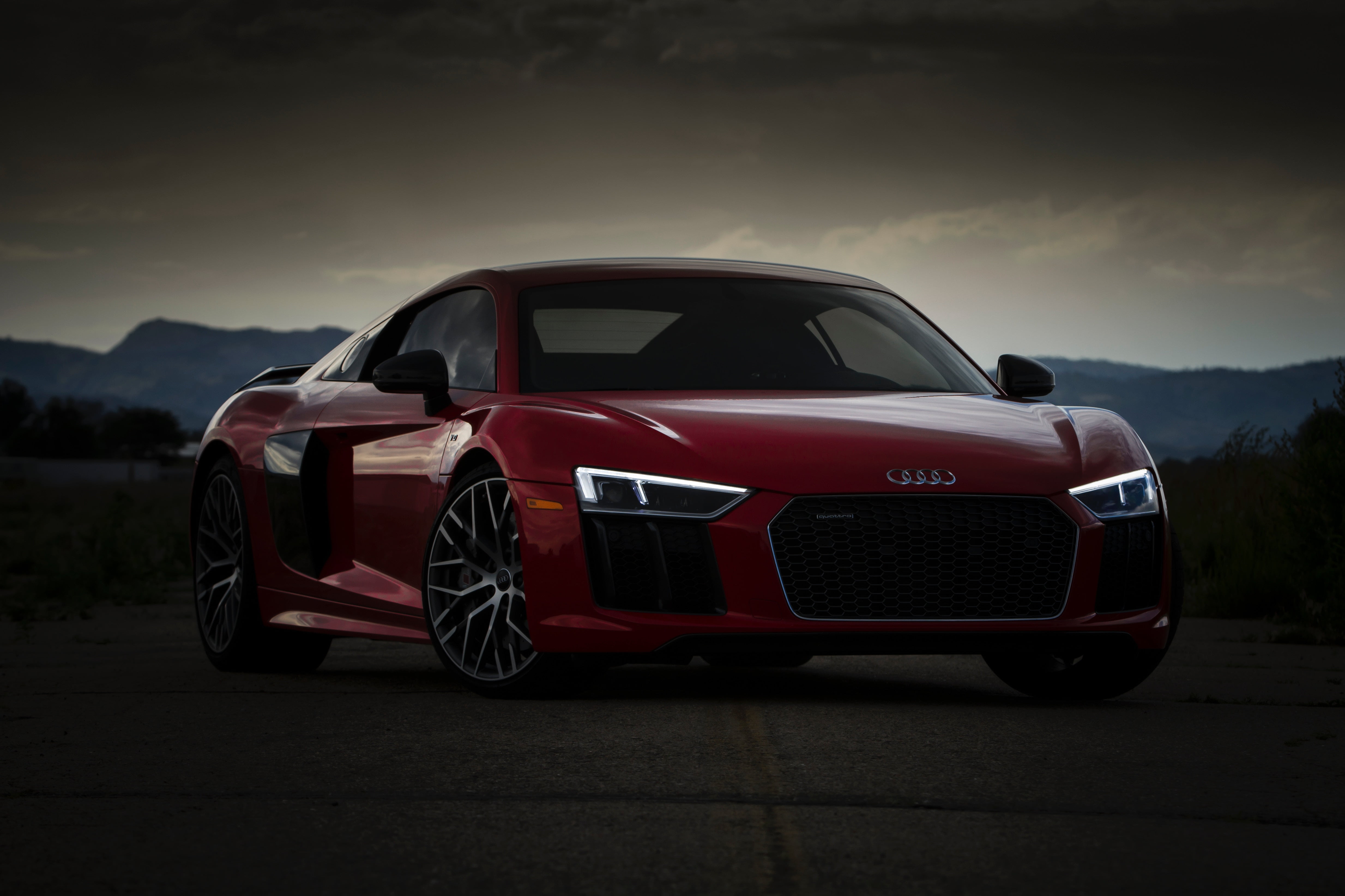 red Audi sport car