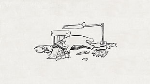 cut-out paper on table illustration